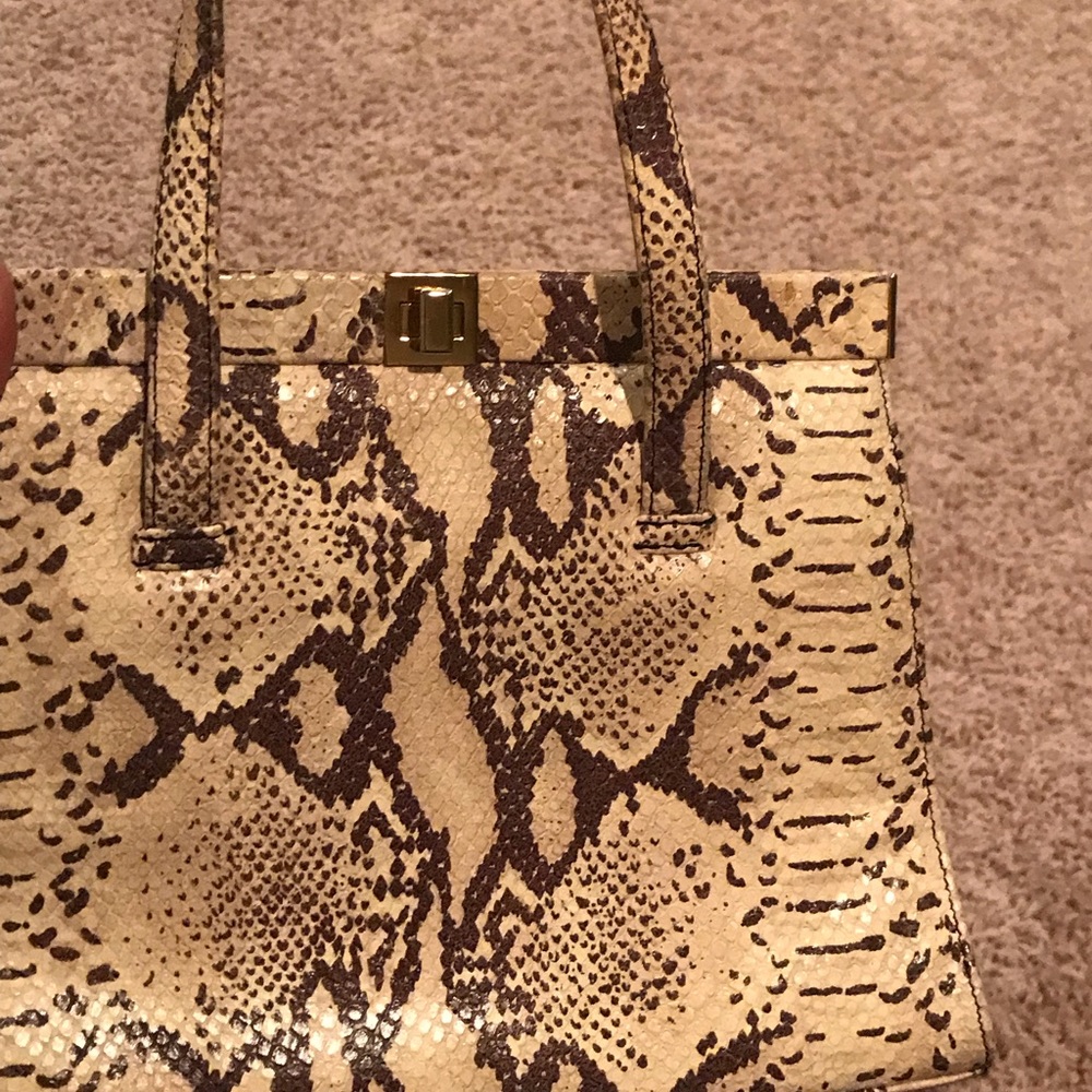 Snake skin leather purse